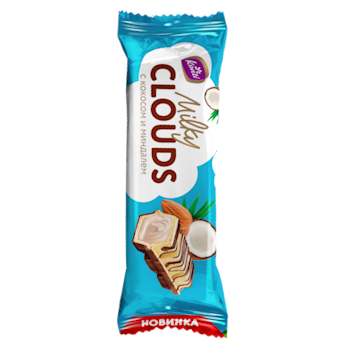Конфета Konti Milky Clouds с кокосом и миндалем